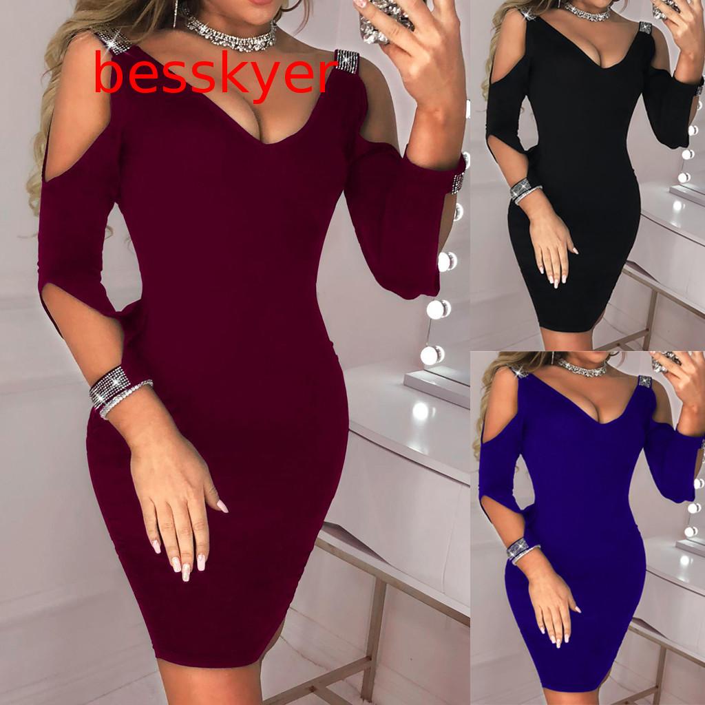 Vestidos De Verano Para Mujer Con Bolsillos , Cuello En V , Cóctel , Mini Vestido  Para Damas , Cortos Con Lápiz De Fiesta | Shopee Colombia