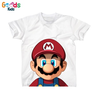 Camisetas peinados de algodón peinado Super Mario Bros Unisex para niños y  niñas | Shopee Colombia