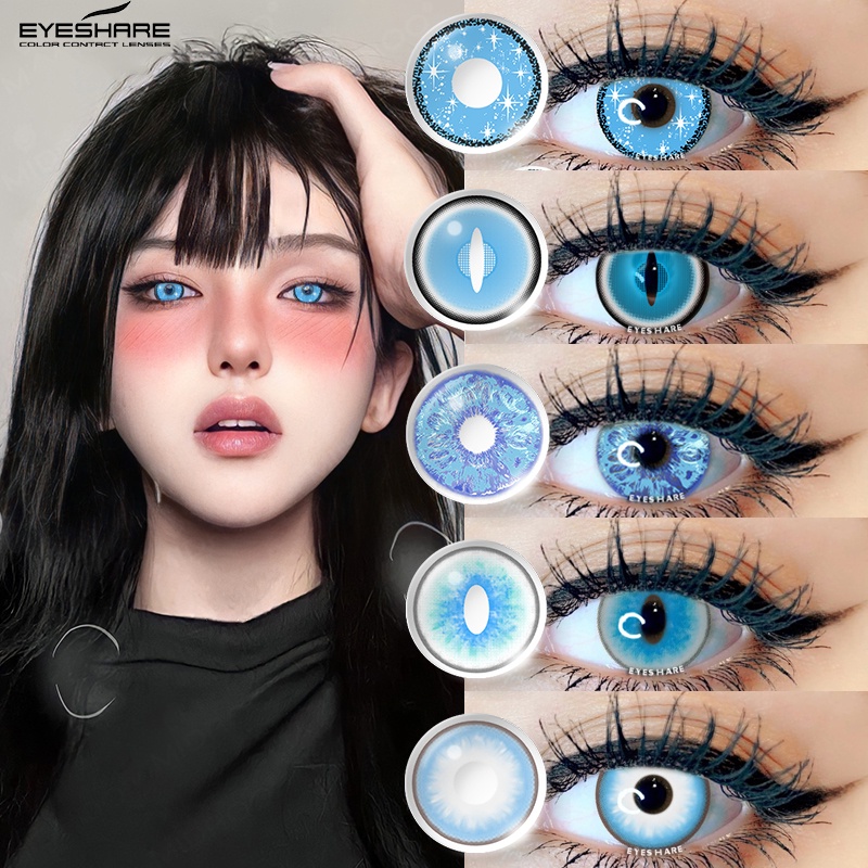 2 Pzs Lentes De Contacto De Color De Anime Anual Maquillaje Colorido Ojos  Suaves | Shopee Colombia
