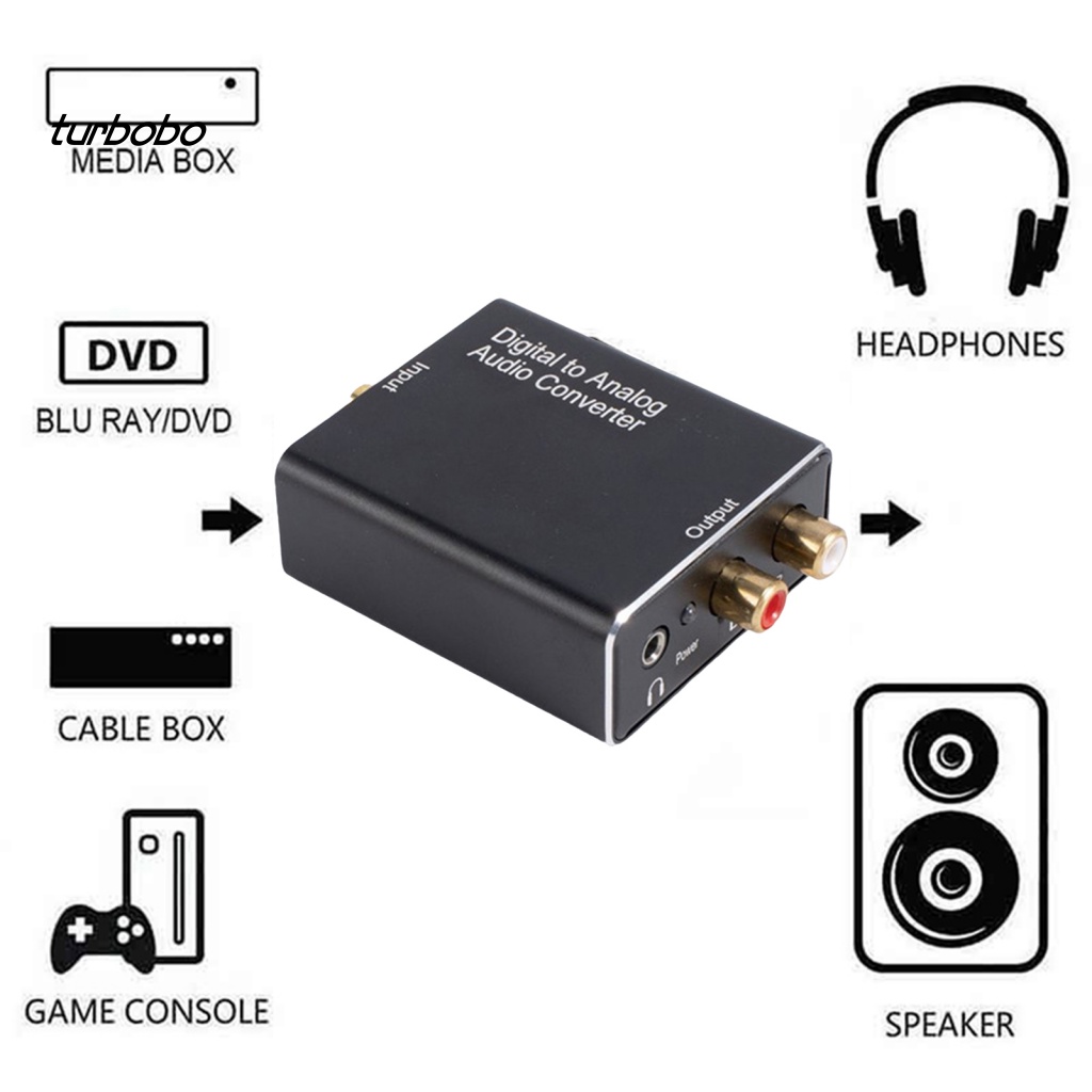 Adaptador De Audio turbobo RCA L/R Para Amplificador Digital A Analógico Estéreo Efecto De Sonido Plug And Play #3