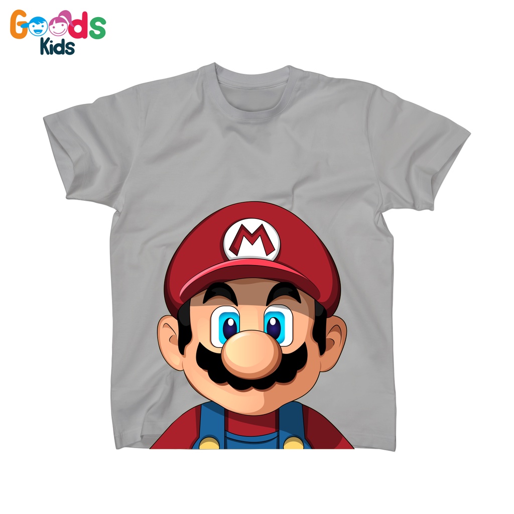 Camisetas peinados de algodón peinado Super Mario Bros Unisex para niños y  niñas | Shopee Colombia