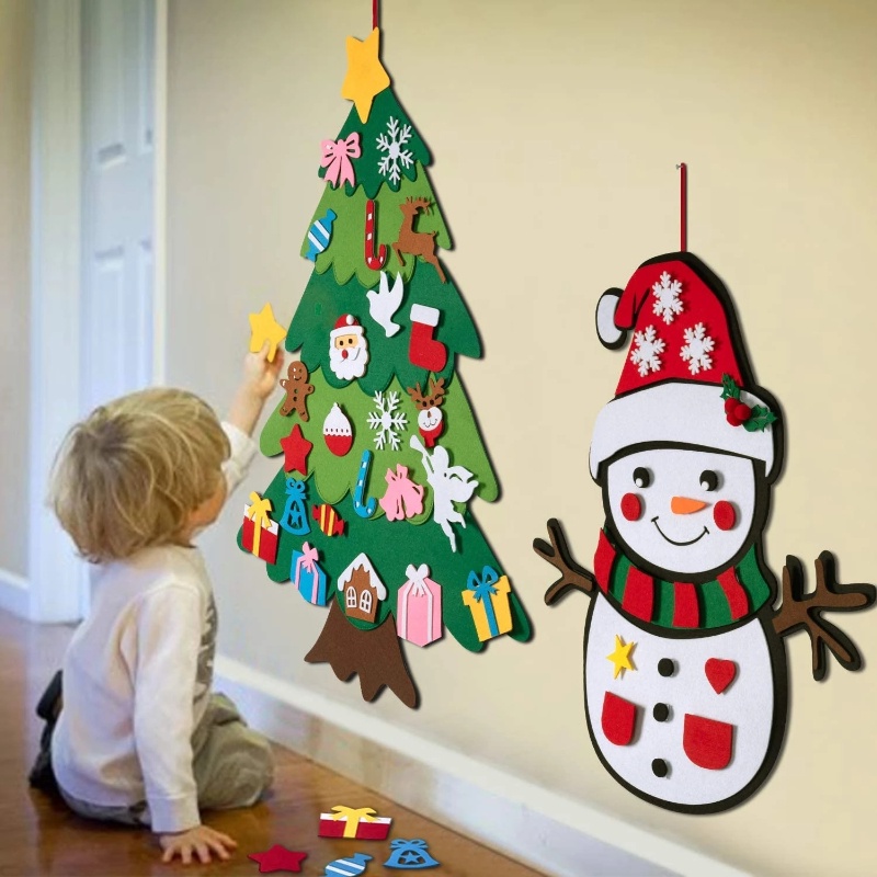 32pcs DIY Fieltro Árbol De Navidad Niños Ocupado Placa Para Niño Niña  Decoración De Puerta Adorno Bebé Pared Montessori Juguete | Shopee Colombia