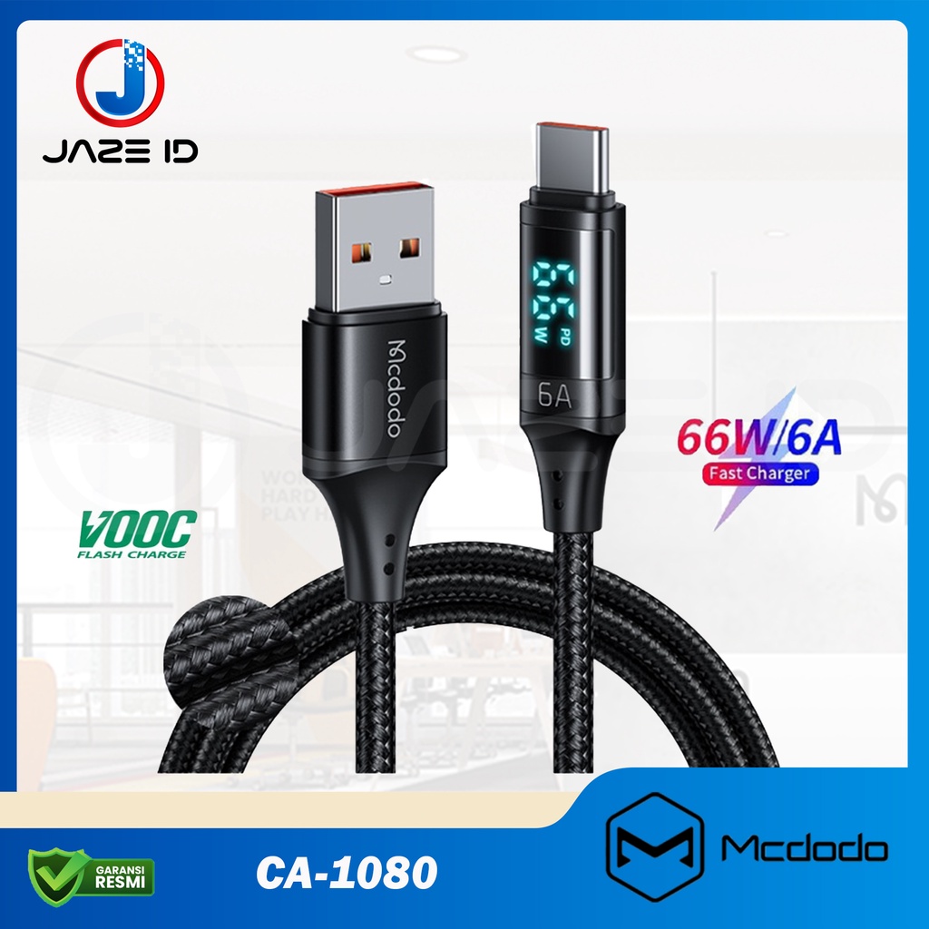 Mcdodo CA1080 Cable Digital tipo C Turbo Vooc Super Charge 6A Oppo Realme Samsung Huawei