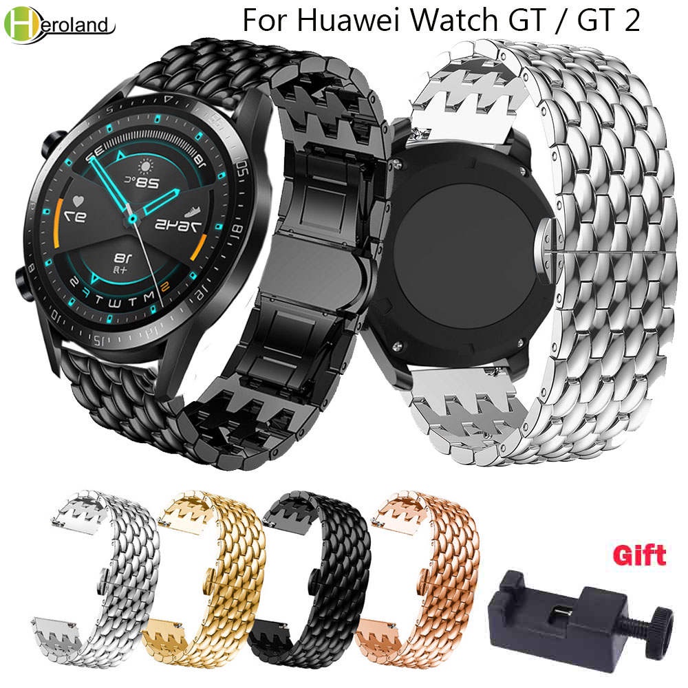 Correa De Reloj BRZD Para HUAWEI Watch GT/GT2 46 Mm Inteligente De Acero Inoxidable 22 WATCH2 pro/honor magic Bracelet #6