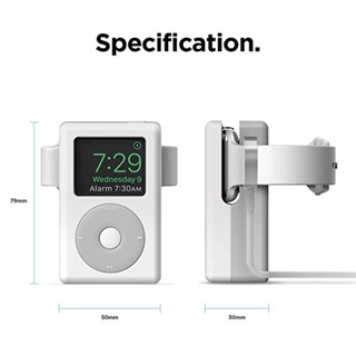 Image of thu nhỏ Soporte Para Apple Watch 7 6 5 4 iWatch 3 2 1 Accesorios De Silicona Escritorio Retro Reloj De La Estación Negro Blanco #4