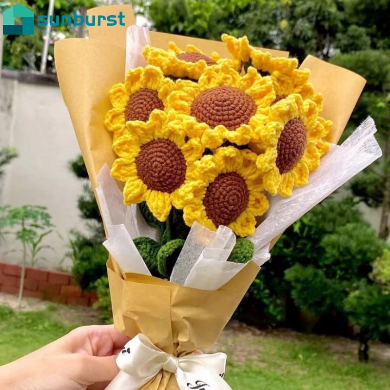 1Pc Romántico Adorno DIY Presente Para Amante Hilo Ramo Tejido De Ganchillo  Boda Decoración De San Valentín Tulipán Rosa Girasol Eterno Flor Simulada A  Mano Flores De Punto | Shopee Colombia