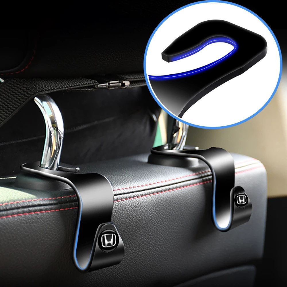 2 Ganchos Traseros Para Asiento De Coche Portátil Para Colgar Accesorios Para Honda Civic XR-V CR-Z CRV HRV City Accord Gancho Para #3