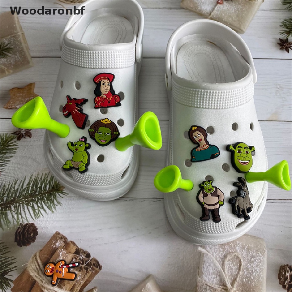 WDF Zapato Ch Decoración De Dibujos Animados Shrek Orejas Para Crocs DIY  Zapatos Fiesta Niños Regalos BR | Shopee Colombia