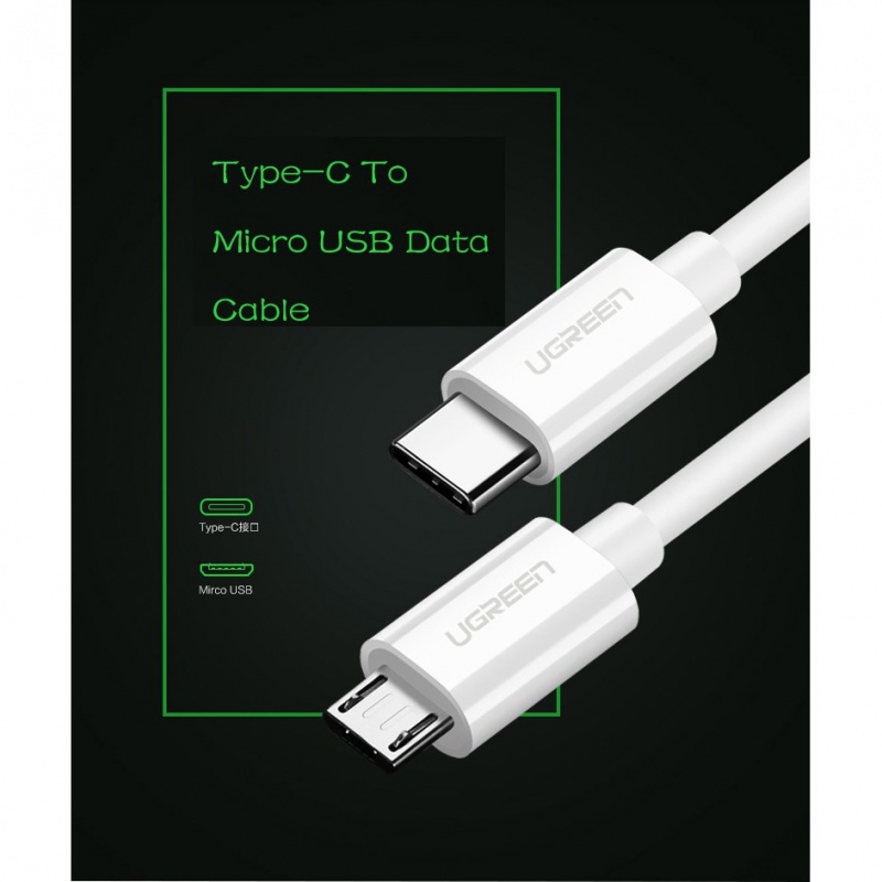 Ugreen USBC Type-C A Micro USB Cable De Carga De Datos Para Ordenador Macbook Auriculares Teléfono Android