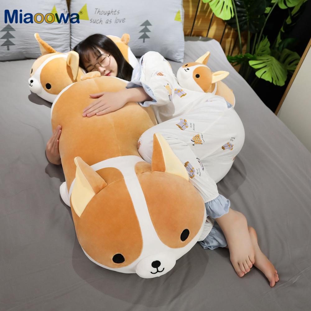 40-80cm Talla Gigante Lindo Perro Corgi Juguetes De Peluche Animal Cachorro Almohada Suave Encantadora Muñeca Kawaii Regalo De Navidad Para Niños TIBN #5