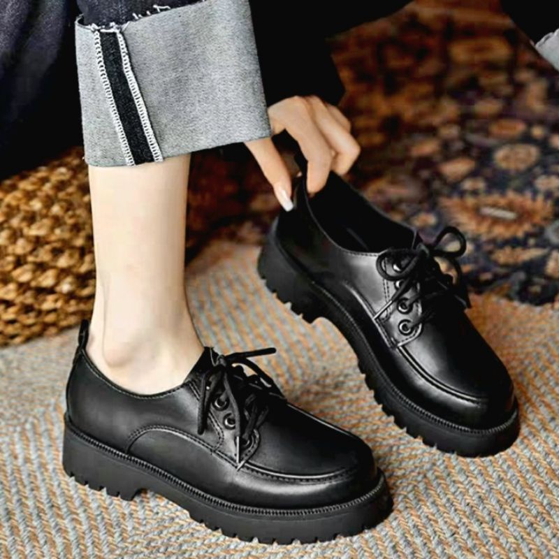 Los Docmart zapatos para mujer cuero negro 2022 botas Jevilla baja moda coreana niñas presente Premium Import 902 | Shopee Colombia