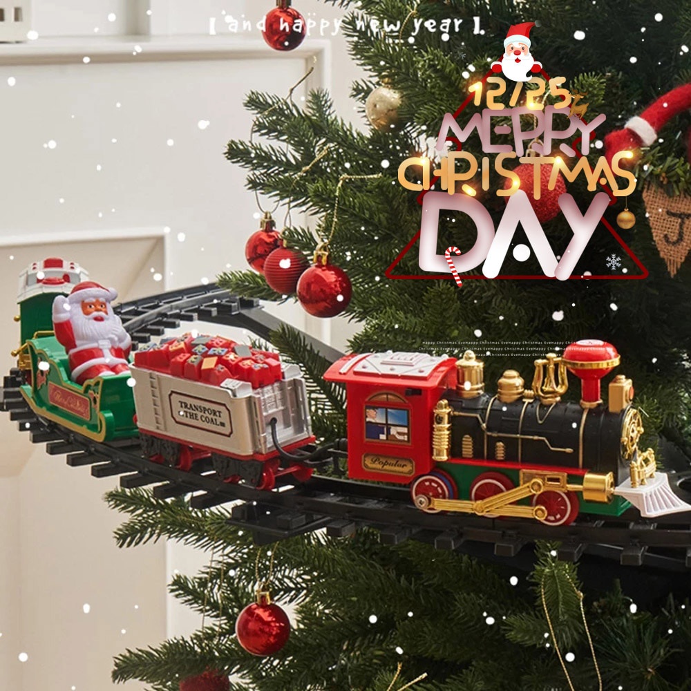 Tren De Navidad Juguete Eléctrico Árbol Decoración De Marco De Pista Con  Sonido Y Ligero Coche En | Shopee Colombia