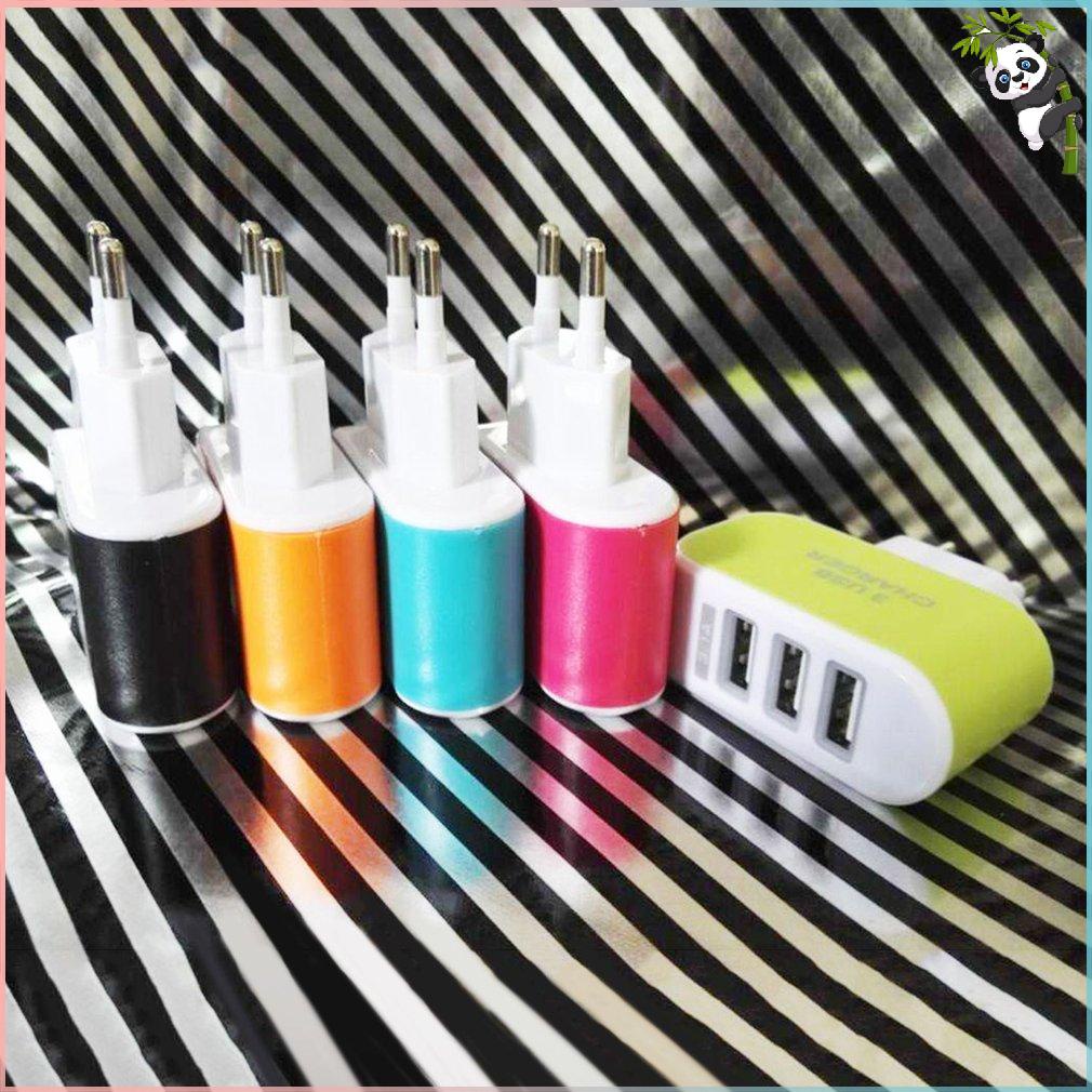 Image of Universal Candy Color 3USB Charger Travel Wall Charger Adapter Smart Mobile Phone Power Supply Charger for Tablets EU #4