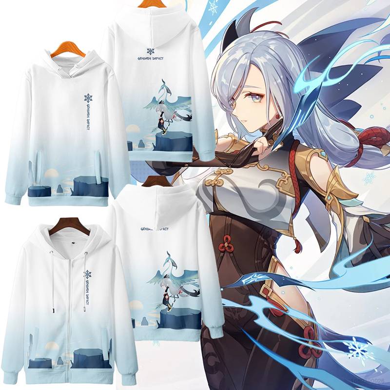 ST5 Genshin Chaqueta De Impacto De Manga Larga Con Cremallera Tops Con  Capucha Abrigo Casual Anime Shenhe Cosplay Ropa De Talla Grande TS5 |  Shopee Colombia