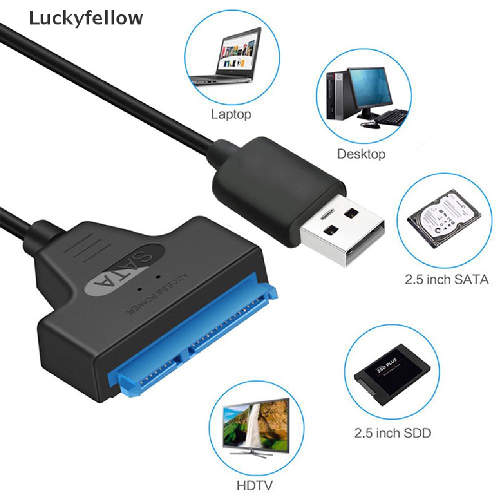 Image of [Luckyfellow] 7 + 15 22 Pines SATA 3 Cable 2.5 HDD/SSD USB Adaptador De Transmisión De Alta Velocidad Convertidor De Disco Duro Externo [Preferido] #6