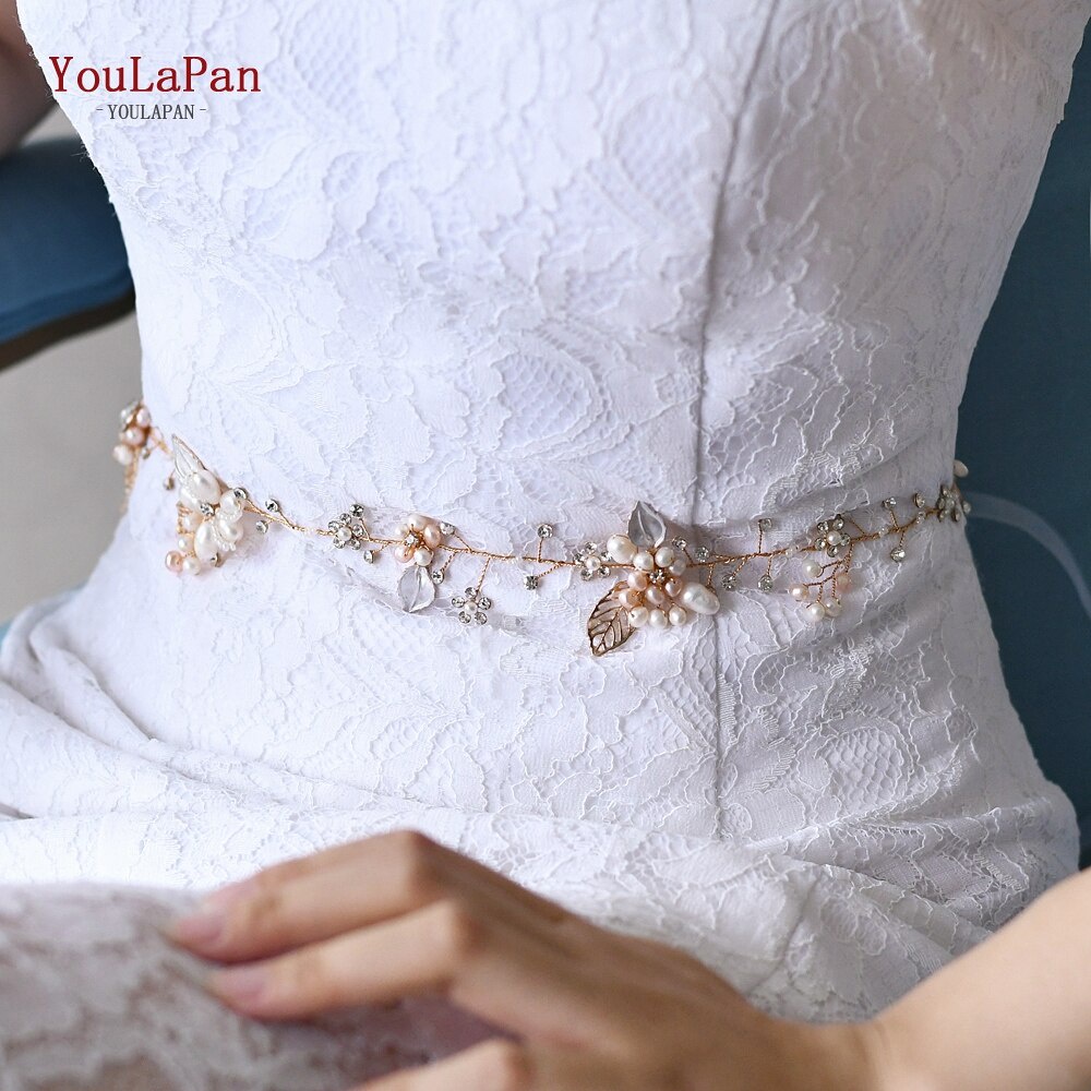 YouLaPan SH313 Cinturón De Diamantes De Oro Rosa Cinturones De Vestir De  Novia Elegantes Decorativos Para Mujeres Vestidos | Shopee Colombia