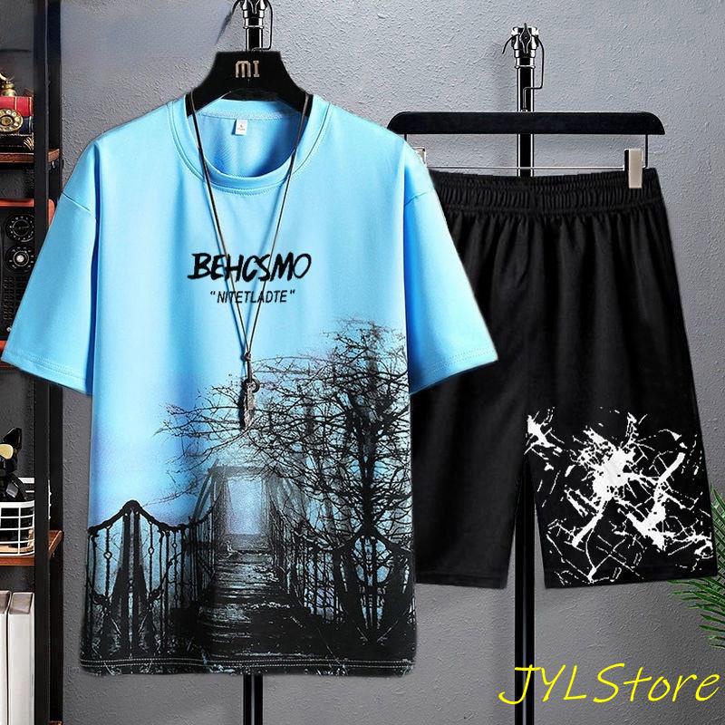 Verano Ropa Para Hombre Moda Nueva Marca De Traje De Seda De Hielo Ins  Casual Versátil Camiseta Suelta Para Hombres Jóvenes | Shopee Colombia