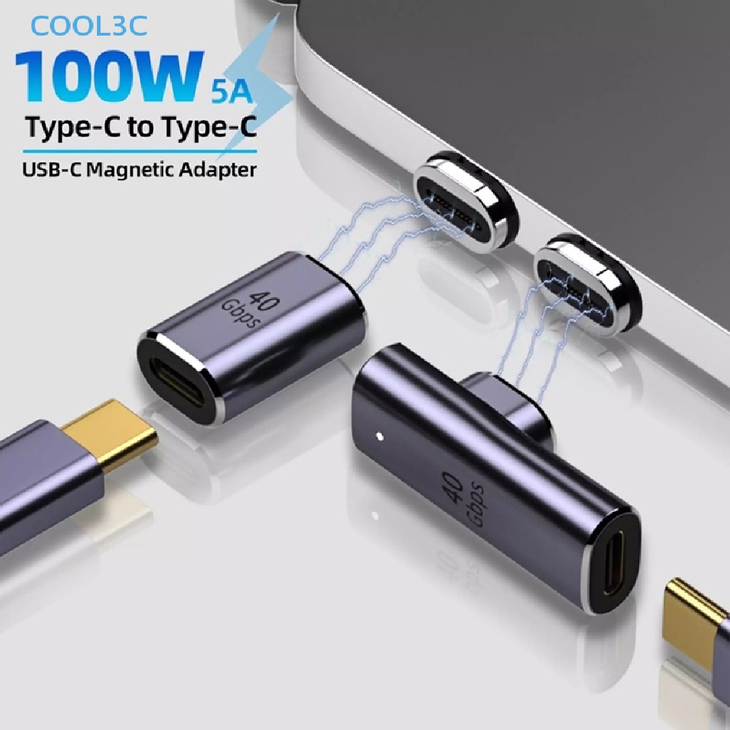 Image of COOL3C USB4.0 Adaptador Magnético Tipo C El 40Gbps Teléfono Móvil Convertidor De Carga Rápida USB Imán Conector Caliente #1
