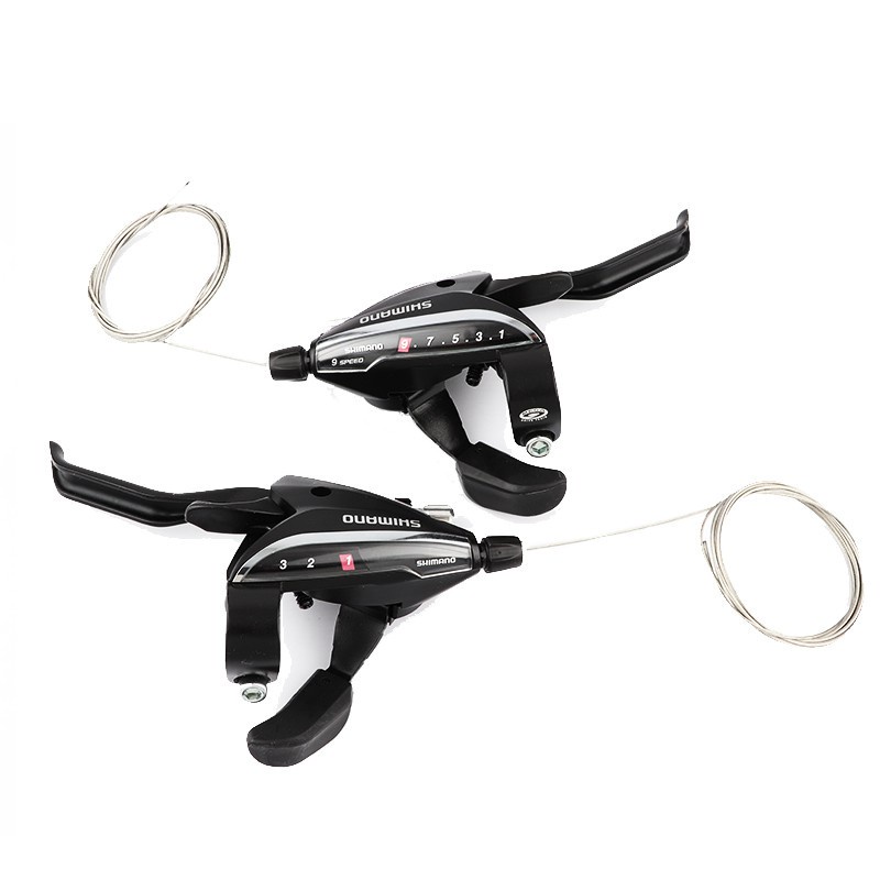 Shimano ST-EF65 1 Par 3 × 9 Velocidades MTB Bicicleta De Montaña Cambio De Marchas V Freno Combo Palanca Conjunto Negro YM