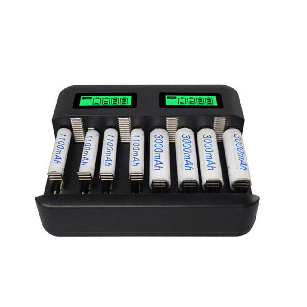 Cargador Inteligente De Batería Portátil LCD Pantalla Baterías Recargables Cargadores Ligero Equipo De Carga Oficina