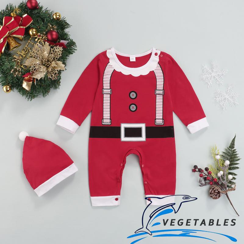 CB-2Pcs Baby Christmas Outfit , Santa Claus Manga Larga Snaps Mono +  Sombrero De Navidad Para Niños Pequeños , Niñas , 0-12 Meses | Shopee  Colombia