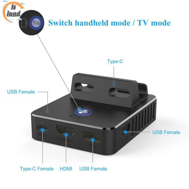 Image of \ [Es] Para Nintend Switch Dock Base TV Tipo C Salida Soporte De Carga Interruptor De Refrigeración Portátil De Una Tecla Pantalla #5