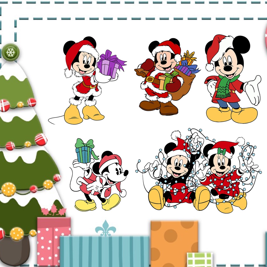 Parches De Dibujos Animados De Mickey Mouse De Navidad Para Ropa Pegatinas  Térmicas DIY Transferencia De Calor | Shopee Colombia
