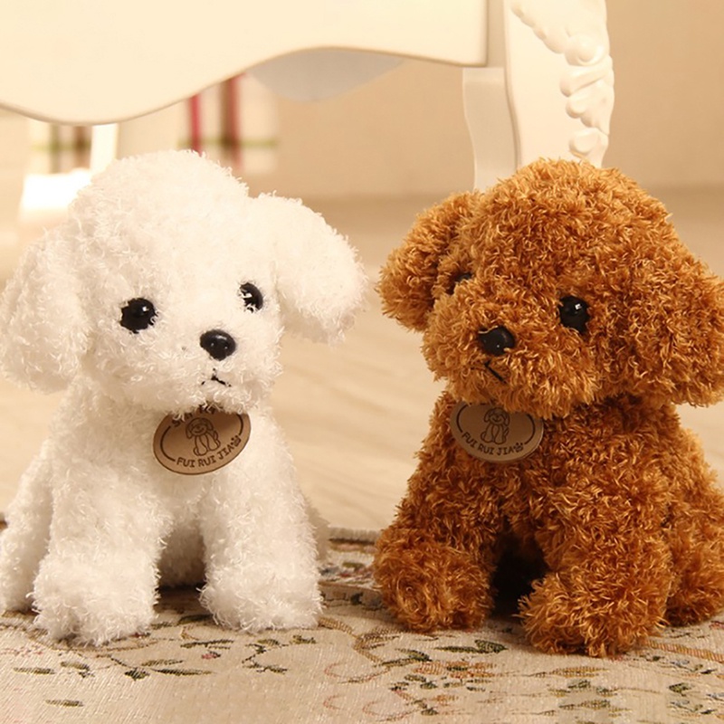 18/25cm Perro Caniche Juguete De Peluche Lindo Animal Juguetes De Navidad Para 2-4 Años #1
