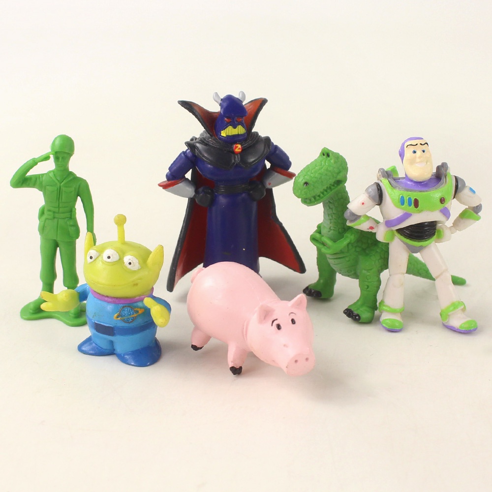 6 Unids/Set Anime Toy Story Buzz Lightyear Rex El Dinosaurio Verde Hamm the  Piggy Bank AliensPVC Figura De Acción Colección Juguetes | Shopee Colombia