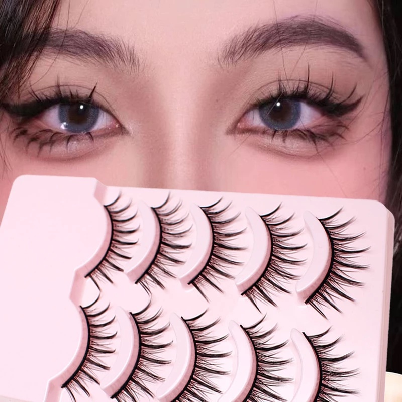 5 Pestañas Postizas Naturales Para Maquillaje Extender Desnudas Japón  Changle Aire Diarias Estudiantes Cosplay | Shopee Colombia