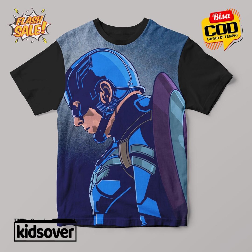 Marvel capitán américa Kids camiseta niños papel pintado ropa de bebé Tops  niños niñas niños niñas importación 1 2 3 4 5 6 7 8 9 10 11 12 13 14 años  manga corta | Shopee Colombia