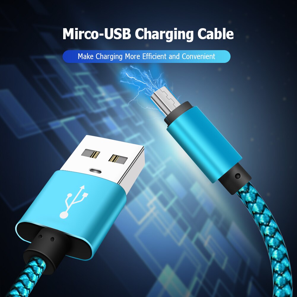 Image of 1m 2m 3m Cable Micro USB Cargador Android De Datos De Carga Rápida Para Samsung Kindle Motorola Huawei Teléfonos Inteligentes #2