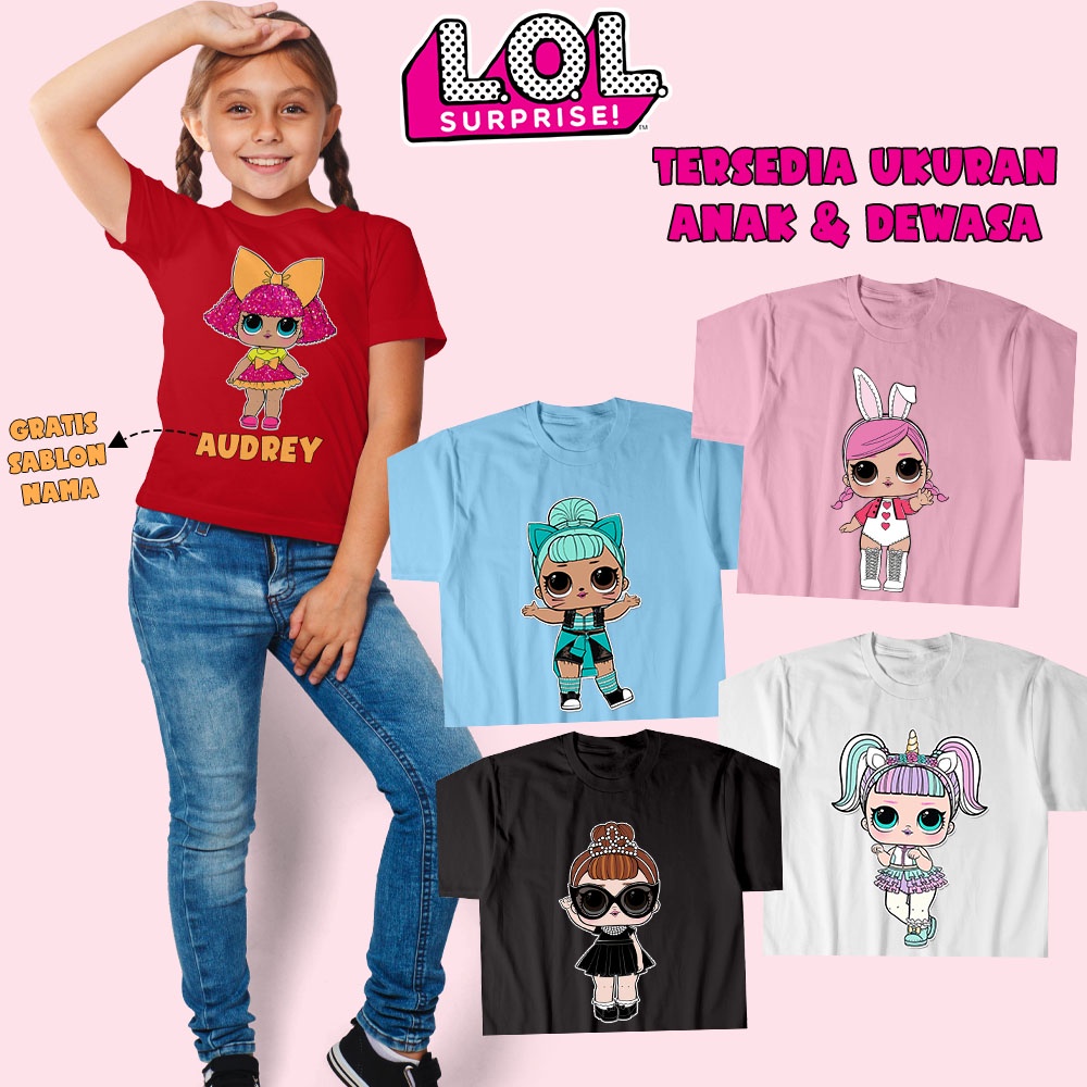 LOL Camiseta LOL sorpresa muñeca para niños y adultos LOL ropa de pareja para madre y niña LOL | Shopee Colombia