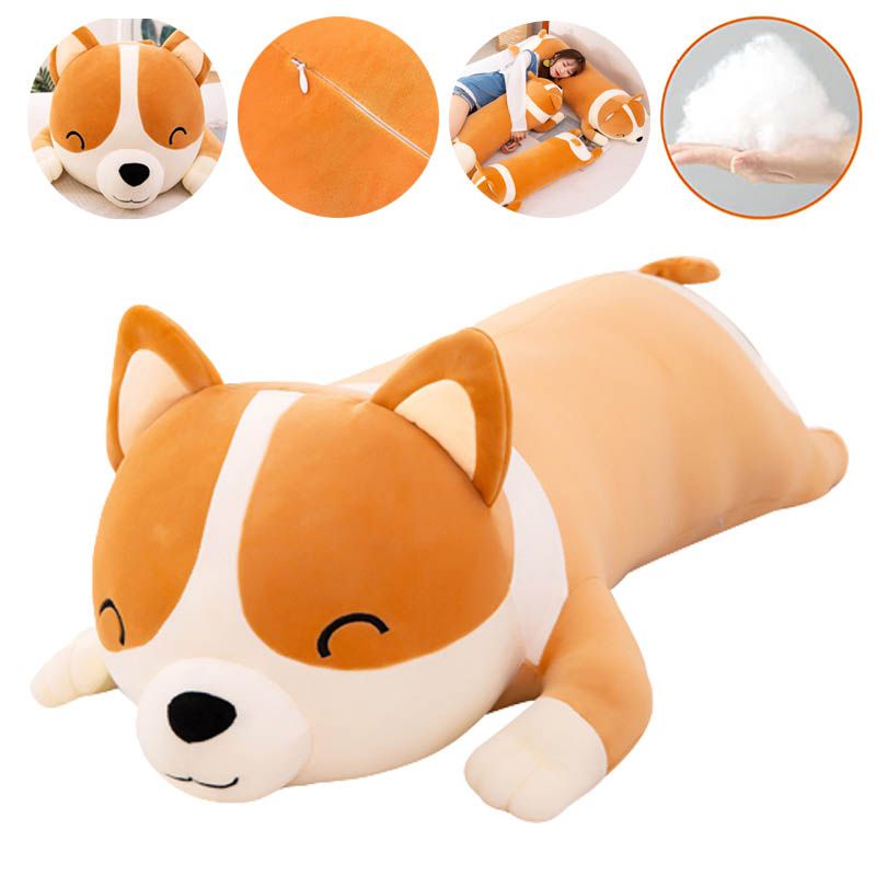 Almohadas De Peluche De Perro Corgi Gigante De Algodón Suave Para Niños Juguetes Kawaii Shiba Inu Cumpleaños #1