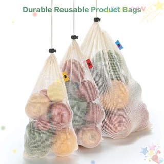 Image of Bolsa De Almacenamiento Biodegradable Reutilizable De Algodón Para Frutas Y Verduras