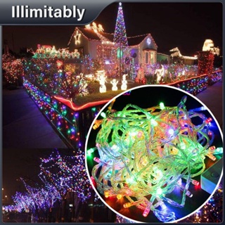 Image of 96 Luces Led De 3,5 M, Decoración De Luces De Navidad, Luz Led De Hadas, Decoración Para Fiestas Al Aire Libre, De Forma Ilimitada