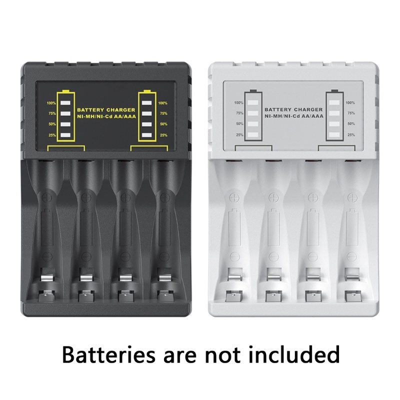 Image of Boom 4 Ranuras aa/aaa Cargador USB Tipo C 5V Para Baterías Recargables #7