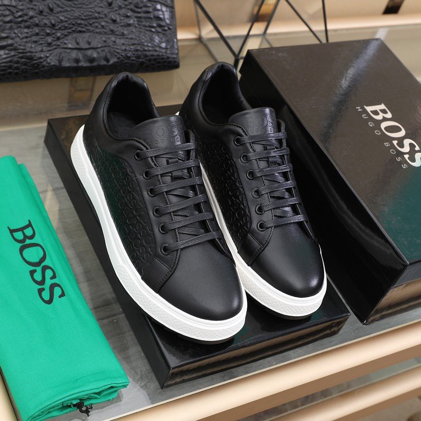 Promover precisamente aplausos Original Recomendar Hugo Boss Hombres s Cuero Zapatillas Bajas Talla :  38-44 001141 Moda | Shopee Colombia