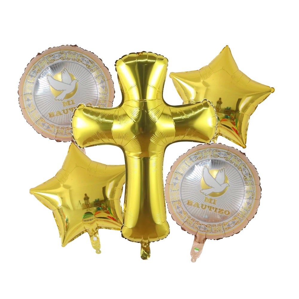 5 Pzs Globos De Papel De Aluminio De La Cruz De Pascua Para La Iglesia  Adoración Católica Orar Celebración De Boda Fiesta De Cumpleaños | Shopee  Colombia