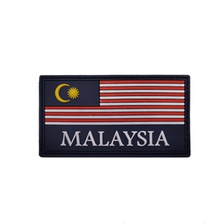 Image of thu nhỏ Parche De Bandera Nacional De Malasia Reflectante Velcro Moral Insignia PVC Velc #3
