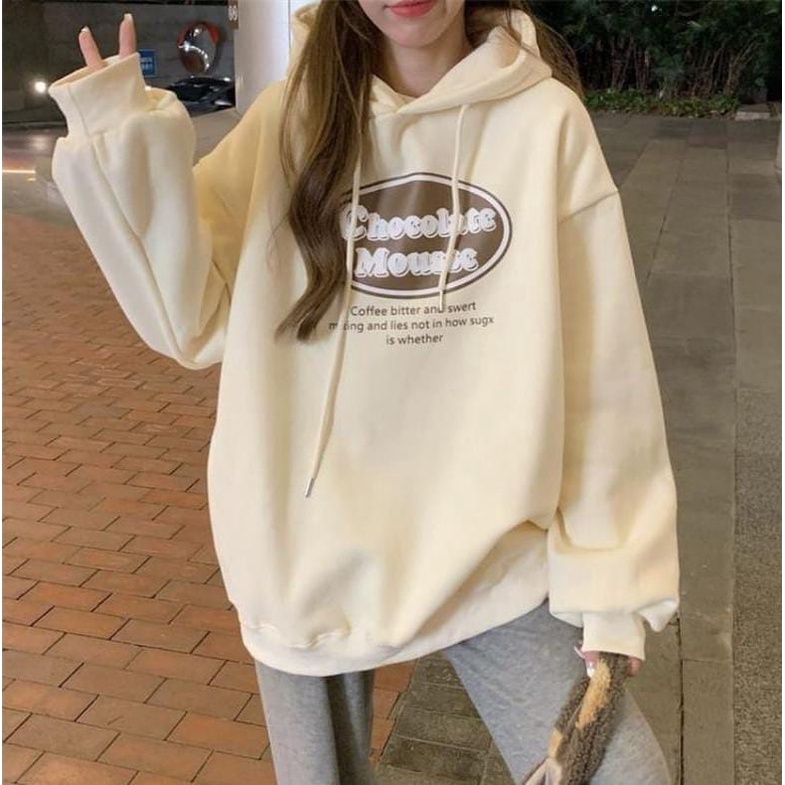 Un suéter de gran tamaño con capucha de ratón Chocolate, ropa de abrigo Premium, coreano para | Shopee Colombia