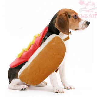 Image of ARLEAN Pet Dog Disfraz De Perro Caliente En Forma De Suministros Traje De Hamburguesa Divertido Pequeño Medio Vestido Hasta Cosplay