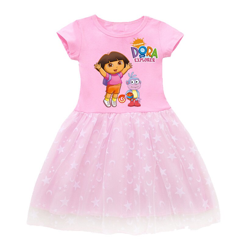 2021 Nuevo Verano Bebé Niñas Impresión Dora Vestidos De Algodón Navidad  Vestido De Malla Princesa Disfraz Para Niños Ropa | Shopee Colombia