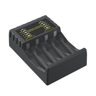 Image of thu nhỏ brackte 4 Ranuras Cargador Inteligente USB Tipo C Para AAA/AA Ni-MH/Cd Baterías Recargables Con Indicador LED #3