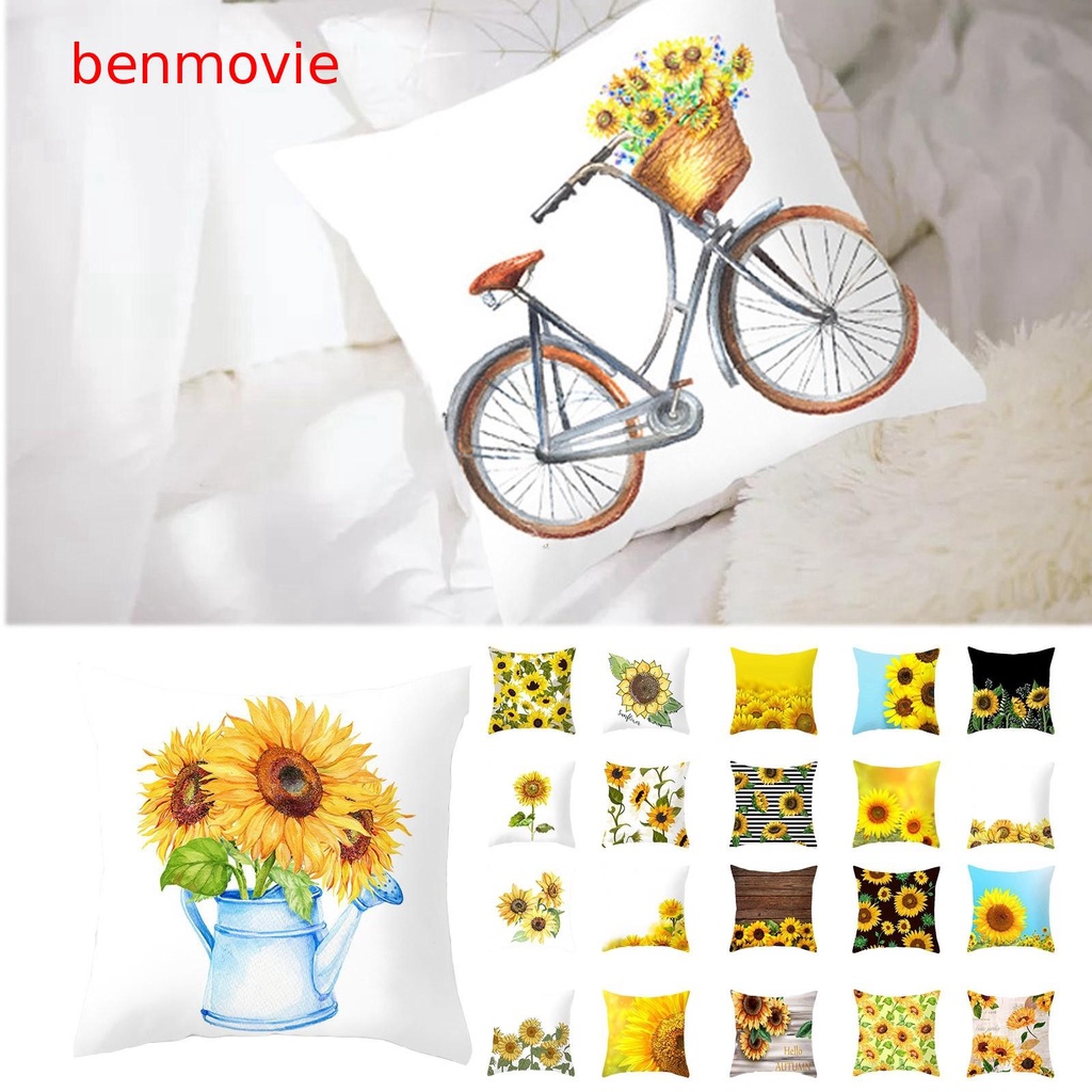 BENM] Fundas De Almohada De Granja De Girasol 18x18 Hello Spring Flower  Almohadas Amarillas Y Embarazo Para Dormir En El Estómago | Shopee Colombia