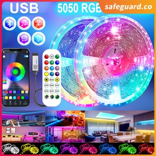 Image of Tira De Luces LED USB RGB 2835 Control Bluetooth Lámpara Flexible 5V Cinta Diodo Para Festival Sala Luce Ordenador TV Retroiluminación