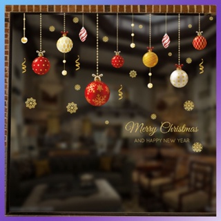 Image of Pegatina de cristal tw-gold para ventana, pegatina de cristal de Navidad, conjunto de pegatinas decorativas para ventana de Pvc