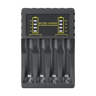 Image of thu nhỏ brackte 4 Ranuras Cargador Inteligente USB Tipo C Para AAA/AA Ni-MH/Cd Baterías Recargables Con Indicador LED #2