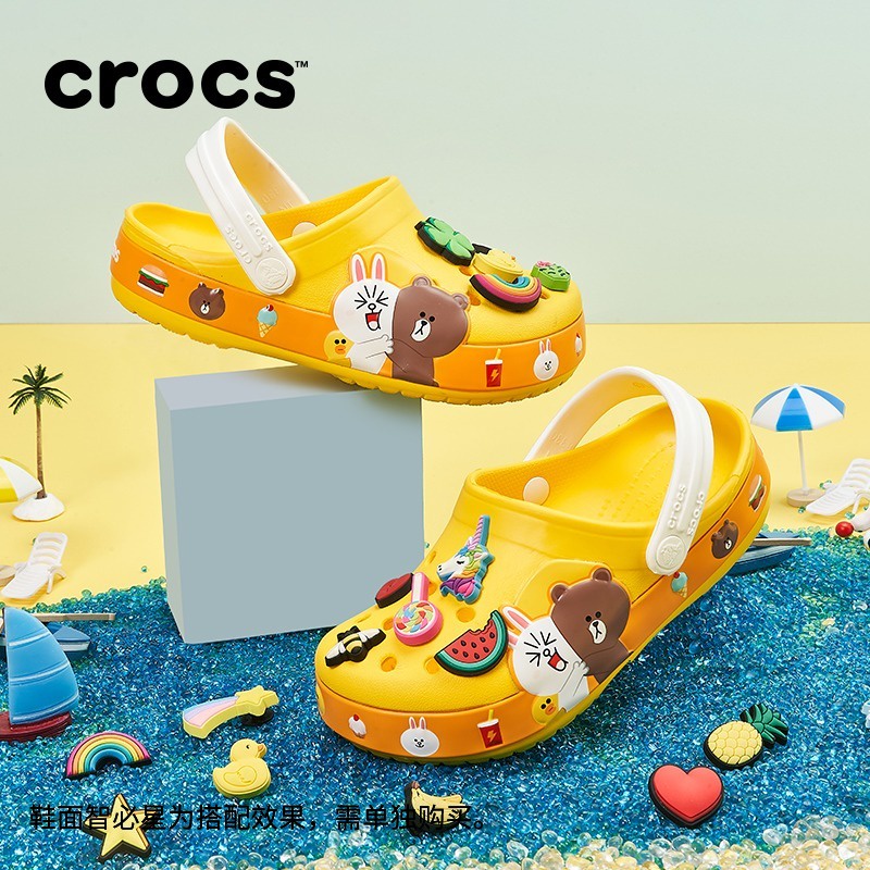 Sandalias Crocs para niños Crocs Line Brown Love Cony Line/sandalias para niños/sandalias para niñas | Shopee Colombia