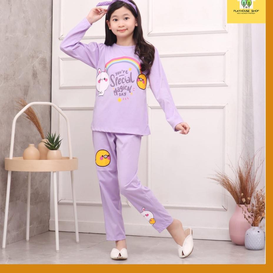 derivación En honor galope Camiseta para niñas ropa de dormir/pijamas largos de 3 a 12 años/ trajes de  pijama para niñas más populares | Shopee Colombia